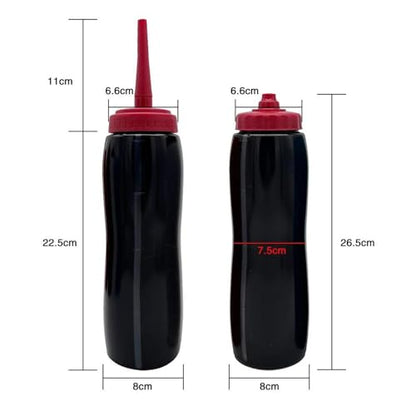 Sports Water Bottle Squeeze Water Bottle Lightweight for Women Men Drink Bottle Fitness Bottle for Exercise Boxing Gym Soccer, White Short Mouth