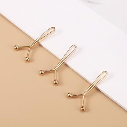 24pcs Hijab Pins for Women, Fashion Exquisite Shawl Scarf Clip Muslim Hijab Clips Safety Brooch Pin Buttons for Women Headscarf Wedding Dress Sweater Jewelry Accessories (Gold) - color: Gold