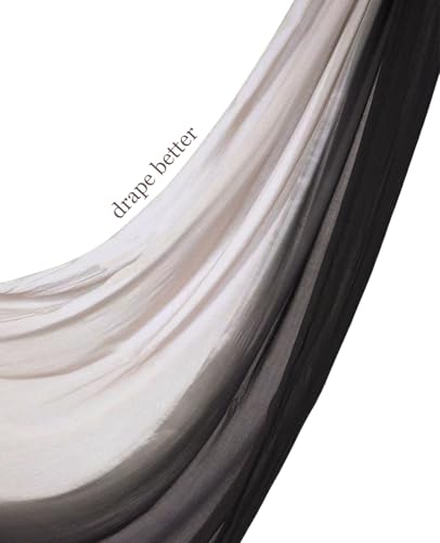 Special Ombre Modal Cotton Hijab Scarf for Women, Graceful Gradient Muslim Head Scarfs - color: Ombre Black
