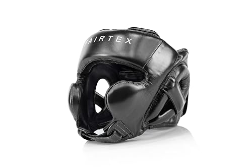 Fairtex HG18 Pro Boxing Headguard – Hybrid Competition & Training Headgear with Enhanced Vision and Full-Protection Padding | Genuine Leather, Handmade in Thailand