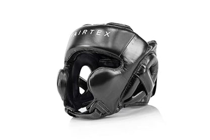 Fairtex HG18 Pro Boxing Headguard – Hybrid Competition & Training Headgear with Enhanced Vision and Full-Protection Padding | Genuine Leather, Handmade in Thailand
