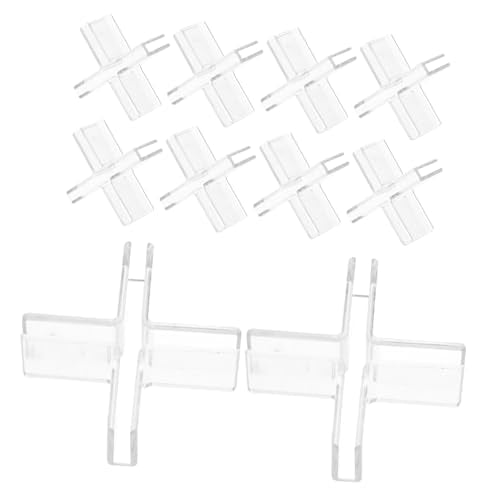 ABOOFAN 30pcs Plastic Glass Fixing Clamps for Aquariums and Display Cases Easy Installation Fish Tank Organizer Shelf Mounting Brackets for Cabinets and Showcases