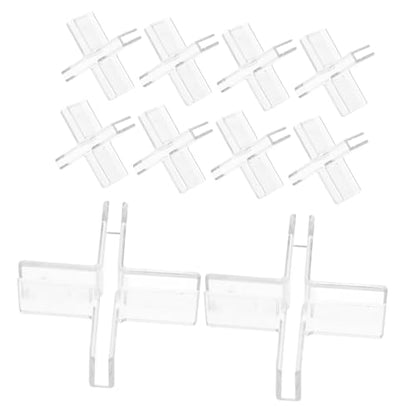 ABOOFAN 30pcs Plastic Glass Fixing Clamps for Aquariums and Display Cases Easy Installation Fish Tank Organizer Shelf Mounting Brackets for Cabinets and Showcases