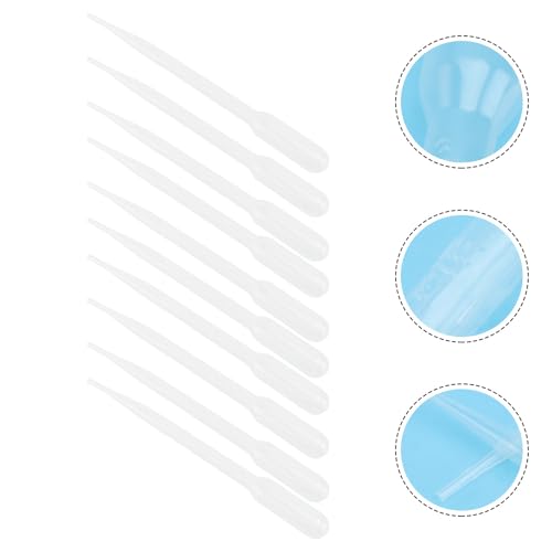 VILLCASE 10pcs Plastic Syringe Tubes Shrimp Feeder Coral Feeding Tools 3ml Long Tubes for Aquarium Fish and Marine Pet Supplies
