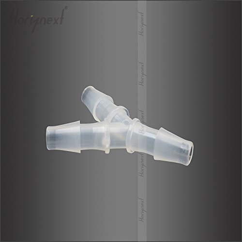 5/16" Polypropylene Y-Shaped 3-Way Barbed Hose Fitting, 20 Pcs | Y-shaped design splits one inlet into two angled outlets for air hoses and water pipes; supports routing and repair projects - style: 20pcs, 5/16" O.D.