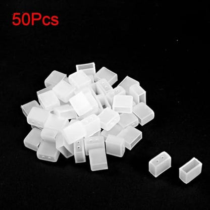 flexiable rubber 50pcs Silicon Tube IP67 Silicon Clip Nonporous End Caps Use for 5050 3528 drain elastic (Color : 12mm 4hole) - color: 12mm 4hole
