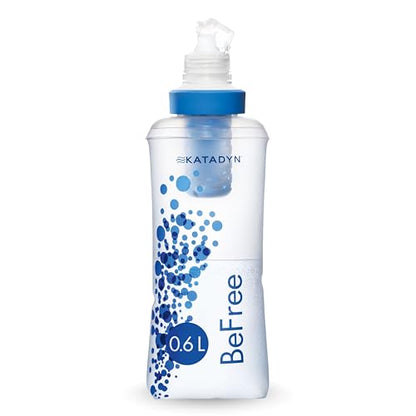Katadyn BeFree Collapsible Water Filter Bottle 0.6L, Hiking & Trail Running - style: 0.6L - Slate Blue