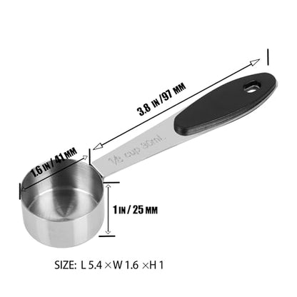 1/8 Cup Magnetic Grips Stainless Steel Measuring Cup -1PCS - size: 1/8 cup