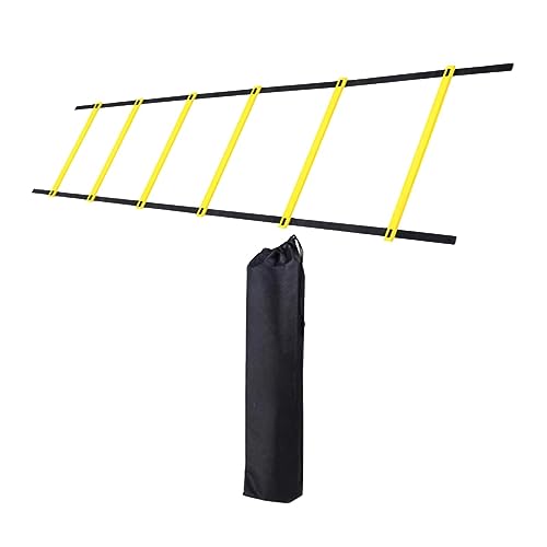 Agility Ladder Football Speed Training Equipment Soccer and Strength Nylon PP Material Suitable for Kids Adults Athletes, 300cm 6 Sections