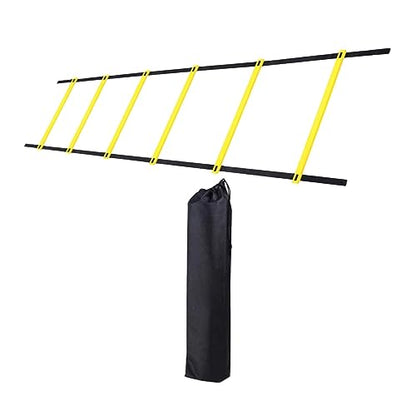 Agility Ladder Football Speed Training Equipment Soccer and Strength Nylon PP Material Suitable for Kids Adults Athletes, 300cm 6 Sections