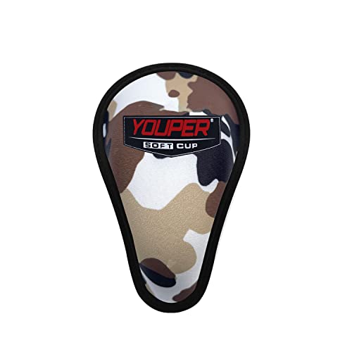 Youper 2 Pack Youth Brief with Soft Protective Athletic Cup, Youth Compression Underwear for Baseball & Football - color: Black & Camo, size: X-Small