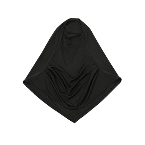 LMVERNA Ready To Wear Hijab for Women Muslim Instant Turban Soft Scarf for Prayer Long Hijabs - color: Black