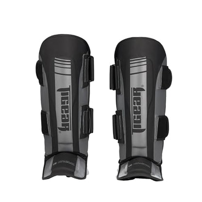 Tigear X4 Slate Shin Guards - MMA, Muay Thai, Martial Arts Shin Instep Guard for Training and Sparring, Pro Cage Fighter, Shin Protection MMA - size: Large-X-Large