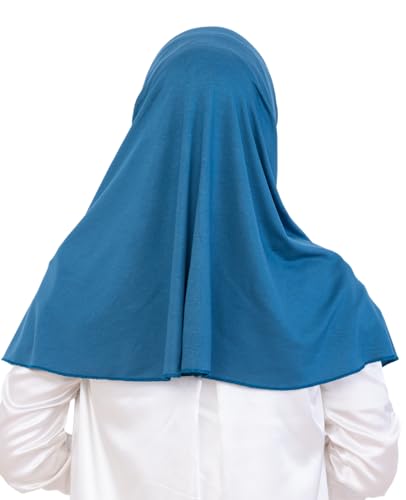 Prien Instant Hijab For Women, Muslim Long Scarf, Undercap Turban Set, Turkish Islamic Clothing, Prayer Clothes For Abaya - color: Turquoise