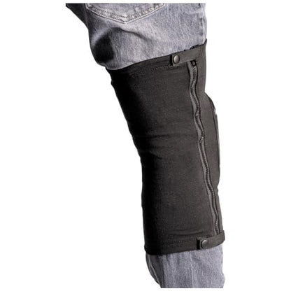 Klein Tools 60628 Tough-Flex Knee Sleeves for Work, Construction, Low-Profile Sleeve with Zipper, Gel-Like Foam, Black, S/M - size: S/M