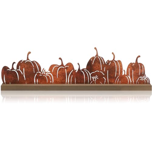 DoubleFill Fall Pumpkin Decorations for Home Office, Table Metal Sign - style: Fall Pumpkin