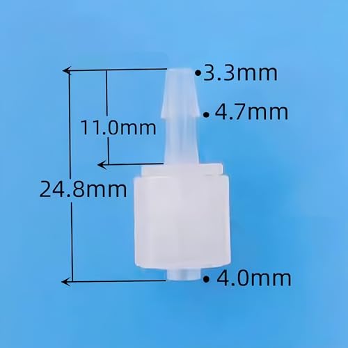 Moveable Male Luer Lock Connector × Hose Barbed Adapter for Laboratory Biochemical Analytical Instruments Food Machinery 50PC/PK (for 1/8'' Hose ID, PP) - size: for 1/8'' Hose ID, PP