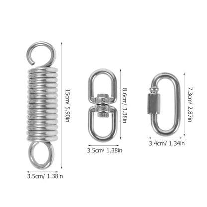 Abaodam 1set Heavy Duty Hammock Chair Hanging Kit Spring Set Suspension Tool for Porch Swing Chair and Versatile Outdoor Use