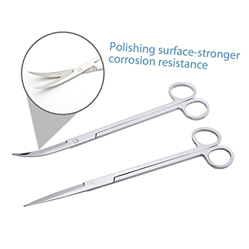 WOONEKY Stainless Steel Aquascaping Tool Tweezers Scissors Spatula for Aquarium Plant Care Resistant Aquatic Plant Tools for Fish Tank Maintenance