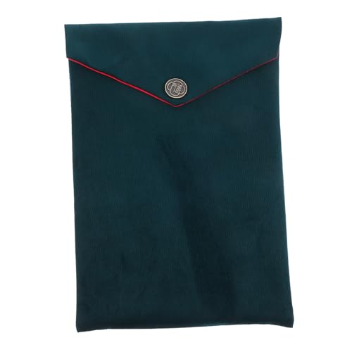 COOLHIYA Religious Text Storage Bag Tibetan Style Scriptures Pouch Large Capacity Green Cloth Carrying Case for Bible Transport and Protection : Office Products
