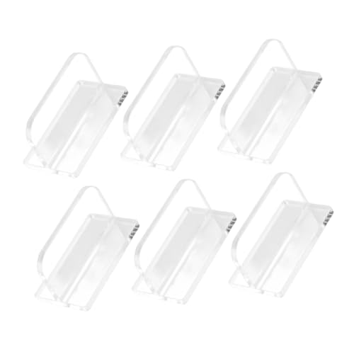 Cabilock 6pcs Clear Acrylic Fish Tank Lid Handles Replacement Grip for Aquarium Covers Heavy-Duty Easy to Install Stable and Practical Design for Fish Tanks