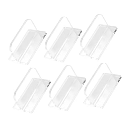 Cabilock 6pcs Clear Acrylic Fish Tank Lid Handles Replacement Grip for Aquarium Covers Heavy-Duty Easy to Install Stable and Practical Design for Fish Tanks