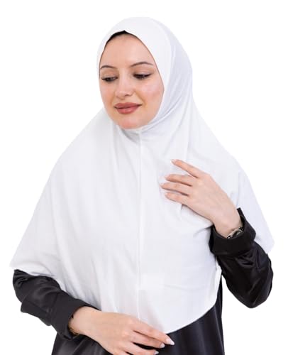 Prien Ready Hijab For Women, One Piece Muslim Instant Turban, Easy To Wear Long Head Scarf, Turkish Islamic Clothes For Abaya - color: Cream