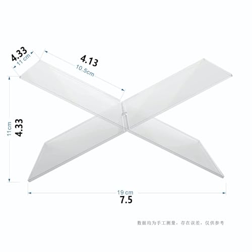 Acrylic Book Stand Large Open Display for Cookbook Art Bible Easel Magazine Textbooks Clear Stands Guest Coffee Table Reading Transparency Holder Kitchen Home Decor 7.5*4.5*4.5 inches (7.5*4*4) - size: 7.5*4*4