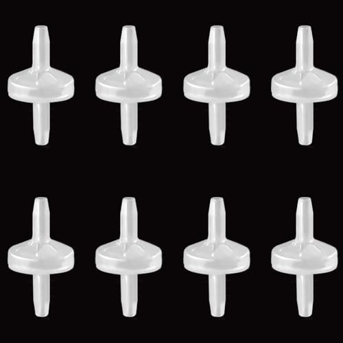 One Way Check Valve 1/8"(3MM) Hose Barb Non Return Ozone Resistance Plastic Valve for Water Fuel Oil Air Gas (Pack of 8) - size: 1/8 Inch, style: 8 Pcs
