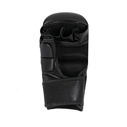Vali MMA Hybrid Gloves Shooter for Sparring Grappling Training in Martial Arts - color: Black, size: Large-X-Large