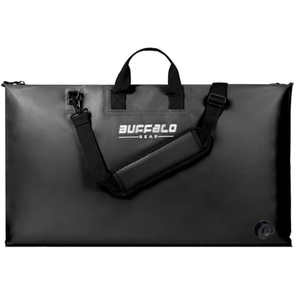 Fish Tournament Weigh in Bag for Bass Fishing, Heavy Duty Fish Bag for Caught Fish Waterproof,Leakproof,Puncture Resistant - color: Black-32×19.7in