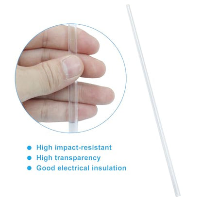 Piutouyar 6 Pcs Round Clear Rigid Tubing, 0.16" ID x 0.24" OD x 12" Length | 4 mm ID, 6 mm OD, 305 mm Length, Rigid Tubing Plastic Polycarbonate Tube Pipe - size: 4mmx6mm