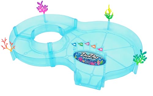 ZhuZhu Aquarium Starter Set with 2 Motorized Fish (Sting Ray + Shark) 2-Pack Bundle