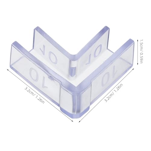 25pcs Fish Tank Glass Edge Protectors, L-Shaped Aquarium Corner Guards for 10mm Glass, Thickened Non-Adhesive Impact-Resistant Corner Covers for Aquarium Safety