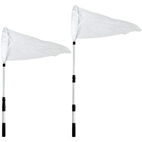 Insect and Butterfly Net with 12" Ring, 24" Net Depth, Handle Extends to 36 Inches - size: 14" Ring, 36" Handle