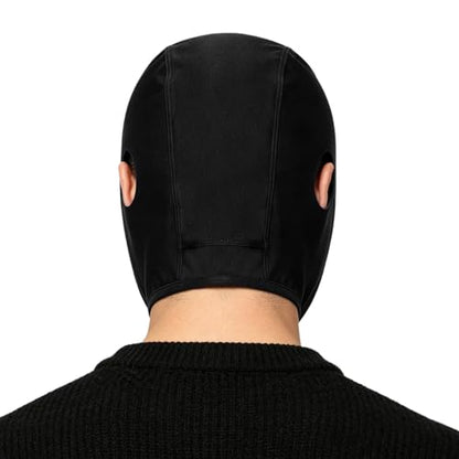 Women Men Full Cover Wrestling Headgear Grappling Hair Cap with Open Ears for Going Out Yoga - color: Black
