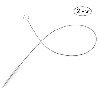 2 Pcs Cleaning Brush Bristle Tip 3/8” by 32” Inch Long - Flexible Cleaner Tool for Clean Keg, Feeding Tube, Line Tube Hose