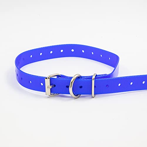 Waterproof TPU Replacement Strap for Dog Training Collar, 27.5 in - color: Blue
