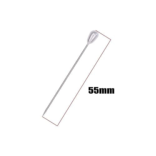 Shapenty Pearl Head Pins Teardrop Corsage Boutonniere Pins Straight Pins for Fabric Sewing Quilting Projects Jewelry Making Wedding DIY Craft Flower Decoration, 100PCS (55mm) - size: 55mm