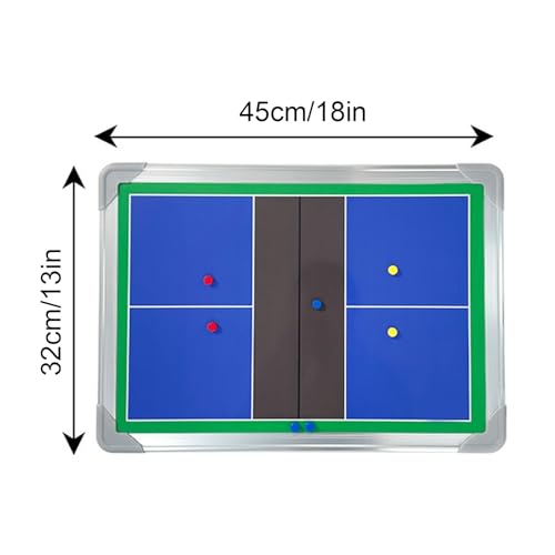 Magnetic Pickleball Coaching Board, Double-Sided Dry Erase Whiteboard, with Storage Bag, Easy to Write and Erase