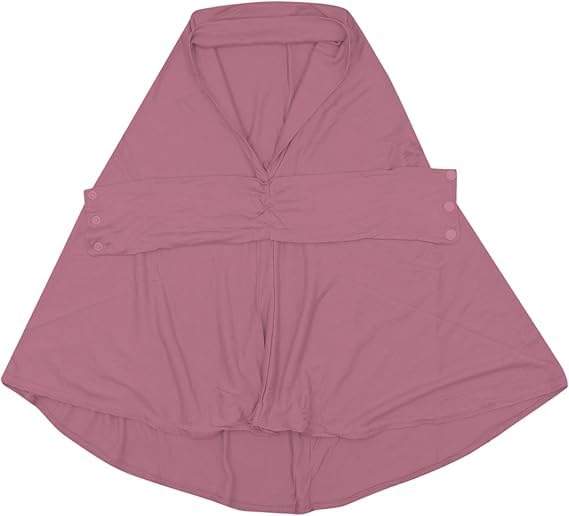AIBEARTY Women Fashion Instant Muslim Turban Hijab with Snap Fastener Breathable Headscarf Bonnet Cap Turban Hat Shawl - color: Modal Deep Pink-3 Buttons