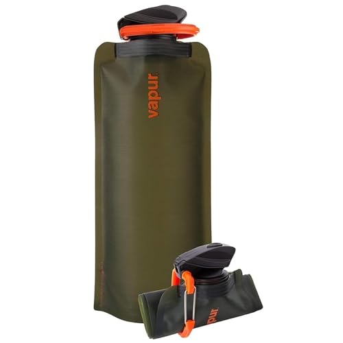 Vapur Collapsible Water Bottle with Carabiner, 23oz (0.7L), Olive - color: Olive