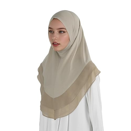 Hijab for Women Muslim Patterned Headscarf Arabian Headscarf Islamic Khimar Prayer Cloth Hijab Scarf for Women - color: Green