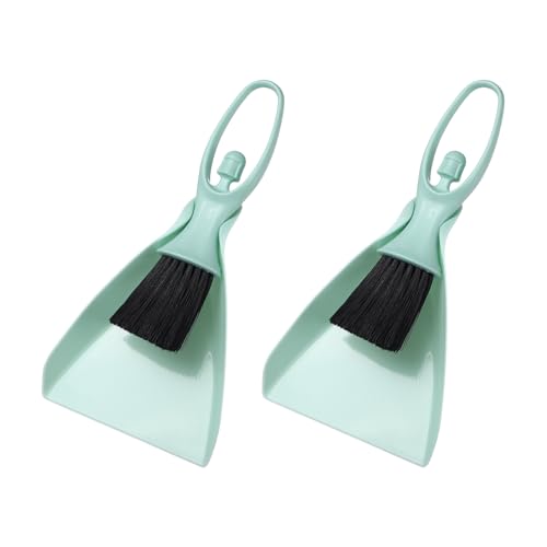 uxcell Mini Dustpan and Brush Set, Small Broom and Dustpan Set for Office Tabletops Sofas Keyboards Home Cleaning Tool, Light Blue - color: Light Blue
