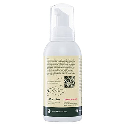 LIFORME Ultimate Everyday Yoga Mat Cleaner, Eco-Friendly, Natural & Organic Yoga Mat Cleaner, Vegan, Safe for all Yoga Mats, No Sticky Or Slimy Residue - Cleans, Restores, Refreshes - 150ml/5oz