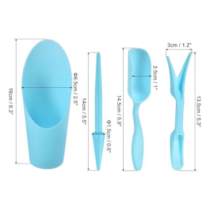 MECCANIXITY Garden Shovel Hand Tools Transplanting Succulent Cultivation Digging Scoops Kits, Blue - color: Blue