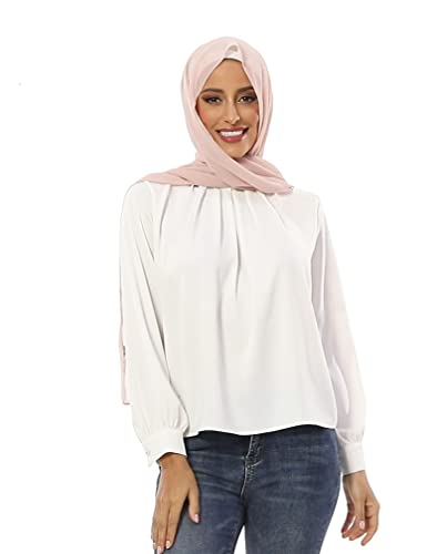 Txameru Hijab for Women Chiffon Hijab Scarfs for Women Long Shawl - color: Antique Pink