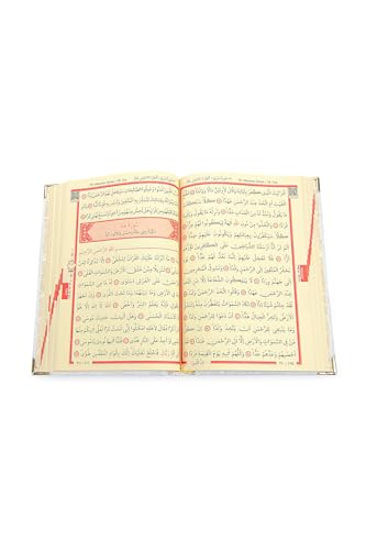 SODEF Quran Set with Tabletop Lectern and Velvet Box Rahiya Series White - Arabic Text, 601-650 Pages, Islamic Gift Set