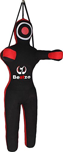 Bestzo MMA Jiu Jitsu Judo Punching Bag Wrestling Grappling Dummy-Unfilled - color: Canvas Black, size: 48 inches (4 ft)