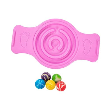 Menolana Balance Board Labyrinth disks Sensory Training Anti Slip Pedals Utility Wobble Stability Board Strength Skiing Kids - color: Pink